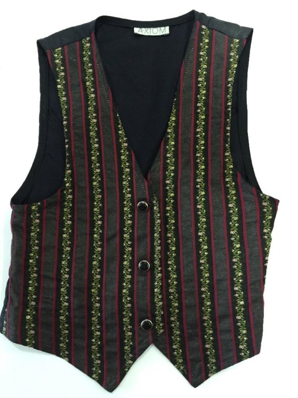 Women's Black,Pink, Red Sleeveless Button Down Vest Size 6